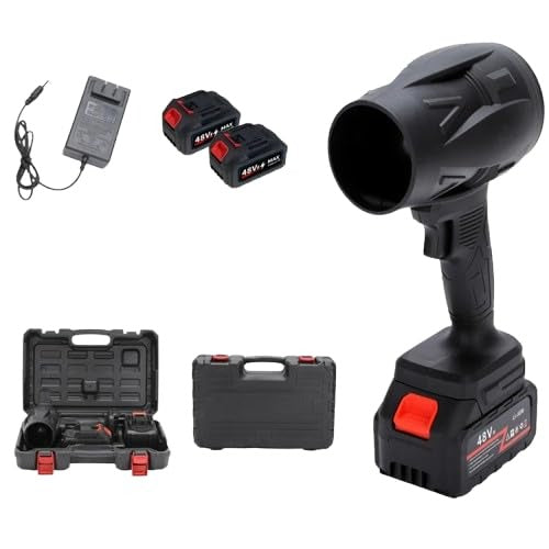 Turbo Jet Blower (Single battery) Cordless Turbo Super Power Air Duster, Stepless Speed Regulation Jet Dry Blower Car Drying, Car Dryer Air Blower (Black)