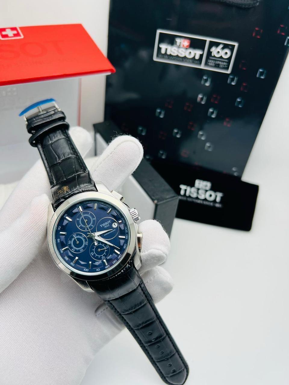 Tissot with leather strap all chorongraph working