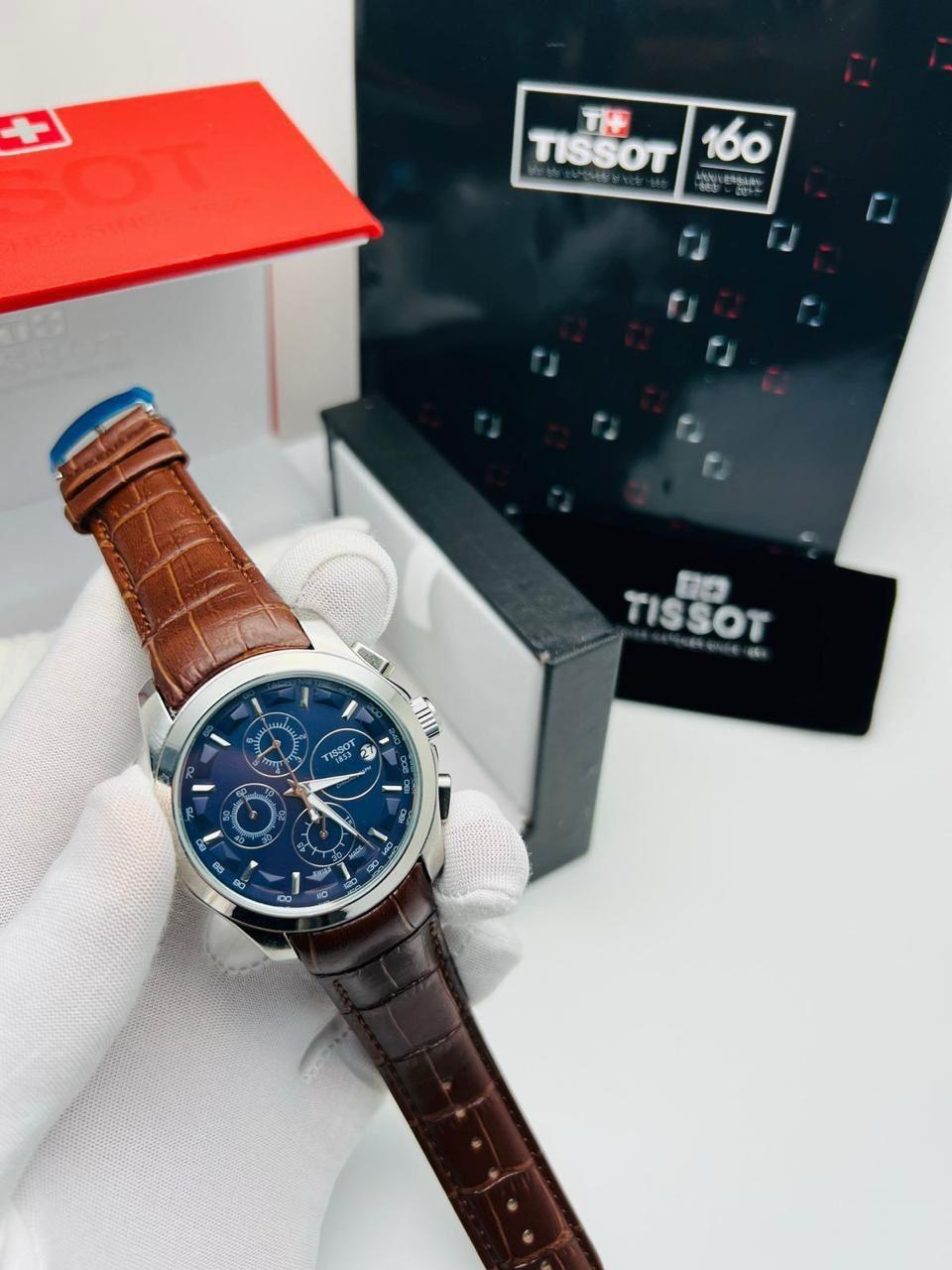Tissot with leather strap all chorongraph working