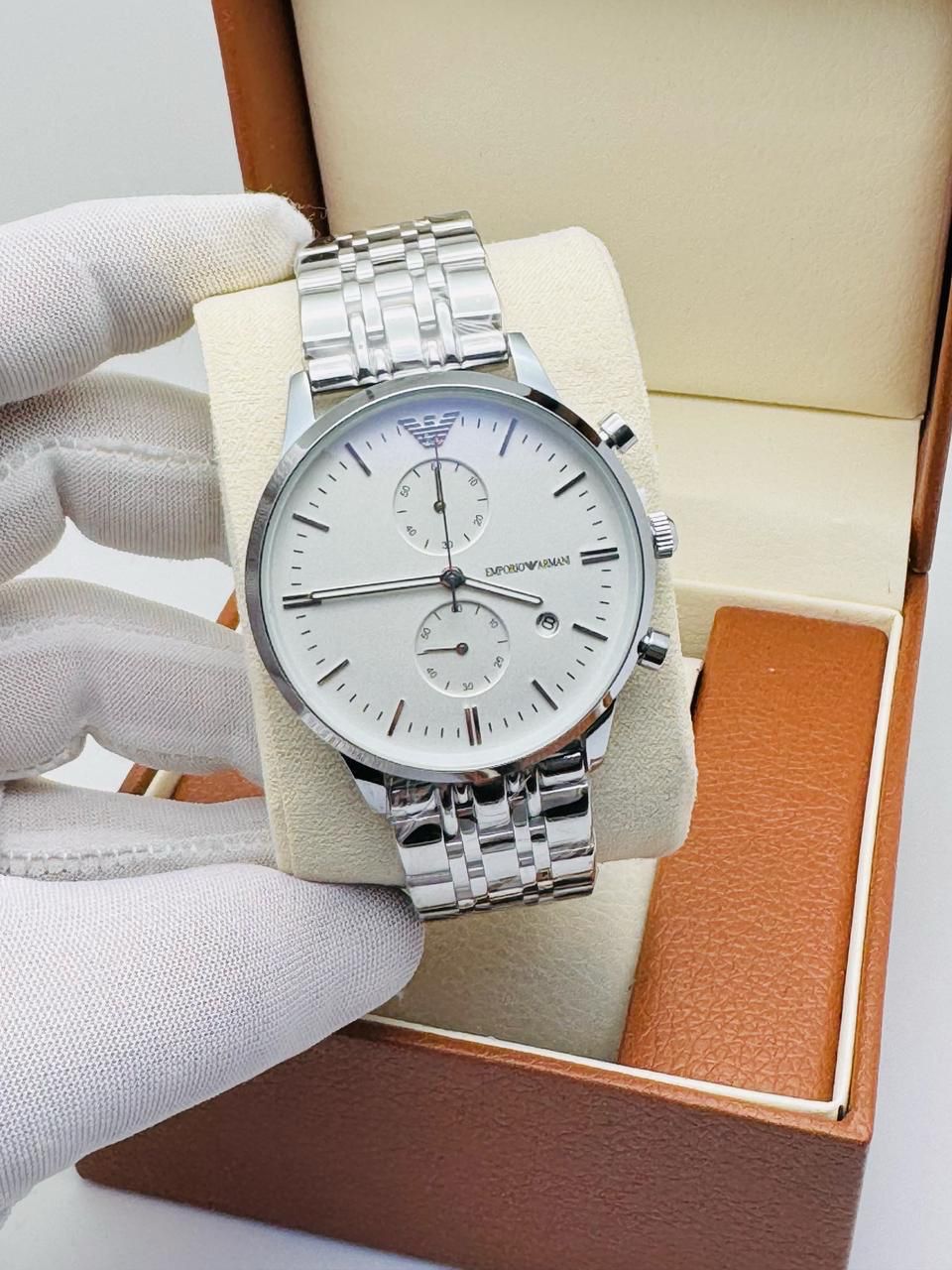 Emporio Armani Men's Chronograph Watch All Chronograph working