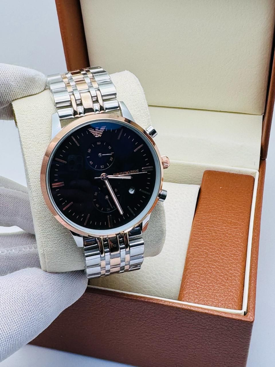 Emporio Armani Men's Chronograph Watch All Chronograph working